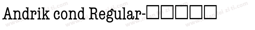 Andrik cond Regular字体转换
